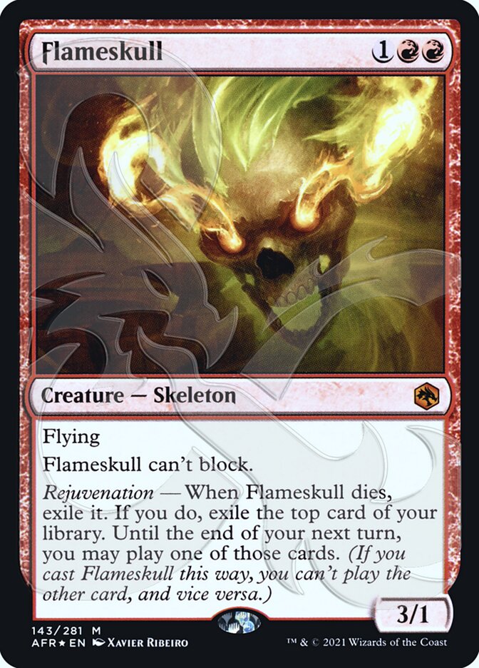 Flameskull (Ampersand Promo) [Dungeons & Dragons: Adventures in the Forgotten Realms Promos] | Jomio and Rueliete's Cards and Comics