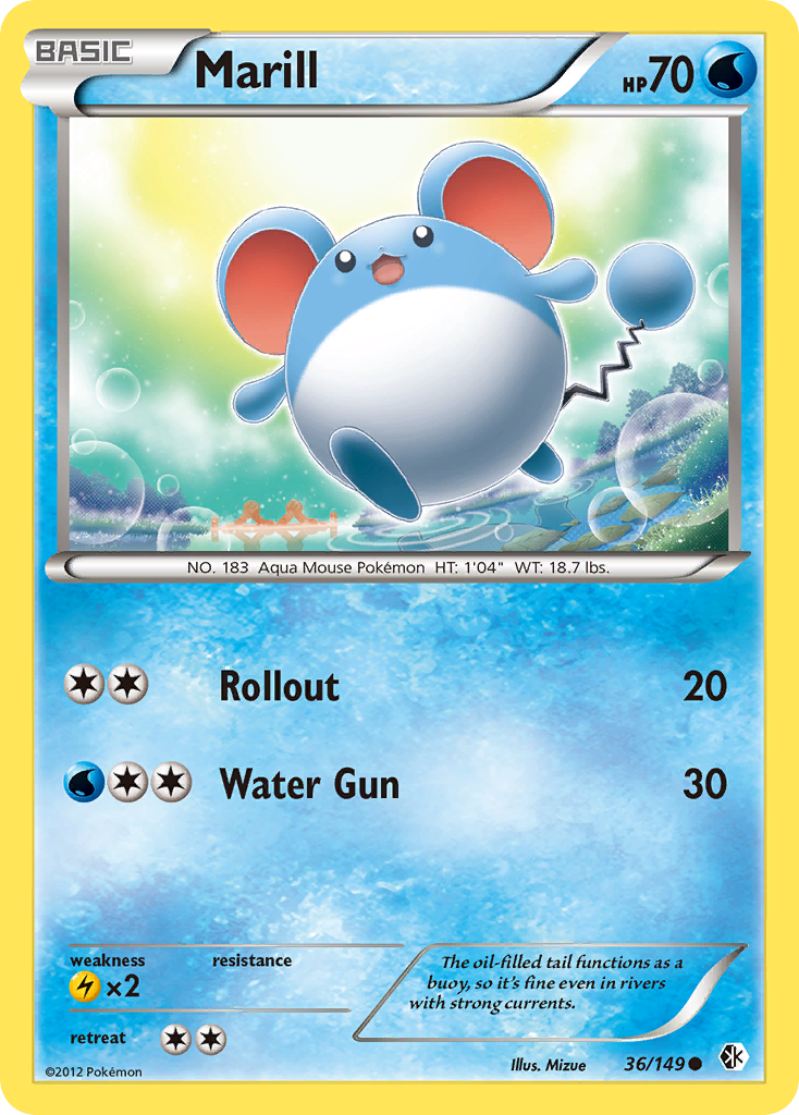 Marill (36/149) [Black & White: Boundaries Crossed] | Jomio and Rueliete's Cards and Comics