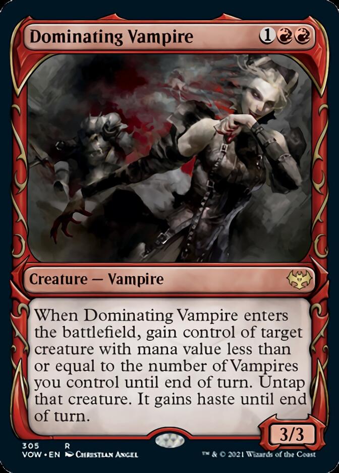 Dominating Vampire (Showcase Fang Frame) [Innistrad: Crimson Vow] | Jomio and Rueliete's Cards and Comics