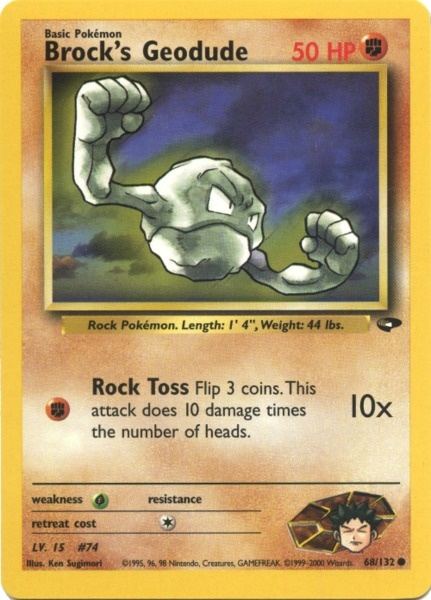 Brock's Geodude (68/132) [Gym Challenge Unlimited] | Jomio and Rueliete's Cards and Comics