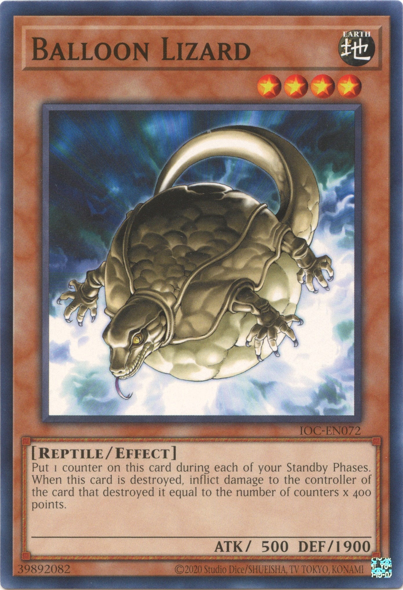 Balloon Lizard (25th Anniversary) [IOC-EN072] Common | Jomio and Rueliete's Cards and Comics
