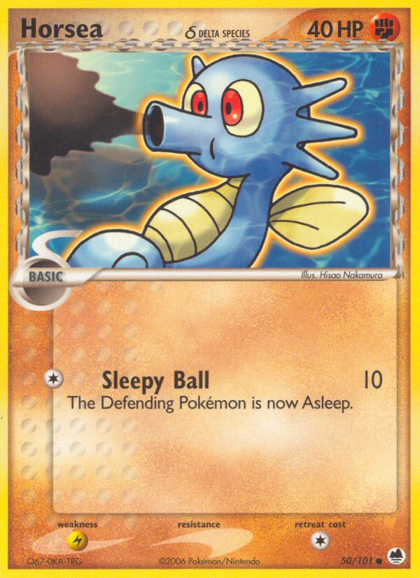 Horsea (50/101) (Delta Species) [EX: Dragon Frontiers] | Jomio and Rueliete's Cards and Comics