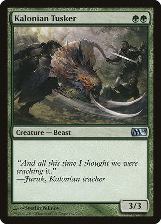 Kalonian Tusker [Magic 2014] | Jomio and Rueliete's Cards and Comics