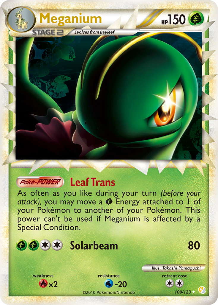 Meganium (109/123) [HeartGold & SoulSilver: Base Set] | Jomio and Rueliete's Cards and Comics