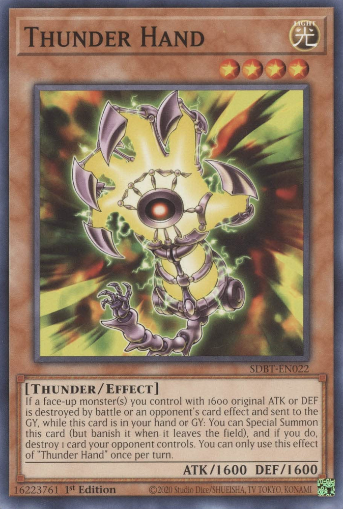 Thunder Hand [SDBT-EN022] Common | Jomio and Rueliete's Cards and Comics