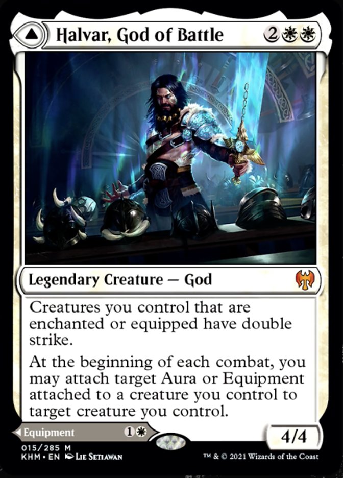 Halvar, God of Battle // Sword of the Realms [Kaldheim] | Jomio and Rueliete's Cards and Comics