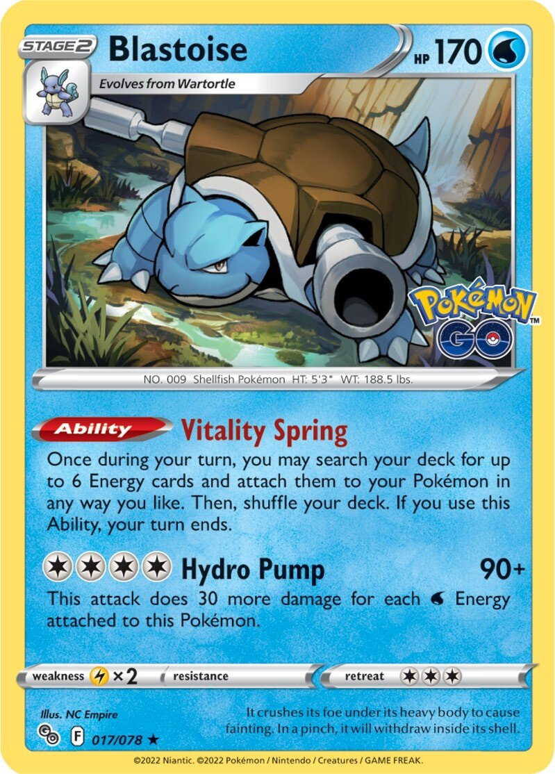 Blastoise (017/078) [Pokémon GO] | Jomio and Rueliete's Cards and Comics