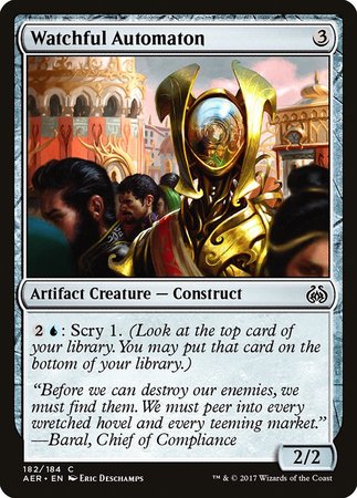 Watchful Automaton [Aether Revolt] | Jomio and Rueliete's Cards and Comics