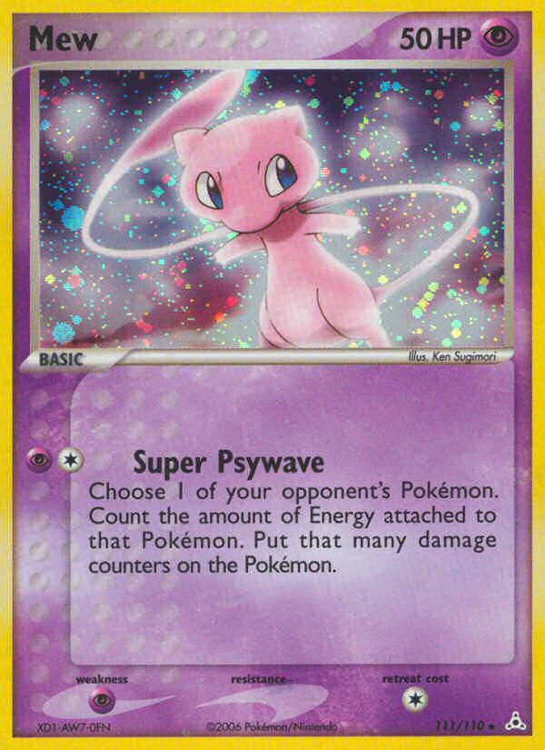 Mew (111/110) [EX: Holon Phantoms] | Jomio and Rueliete's Cards and Comics