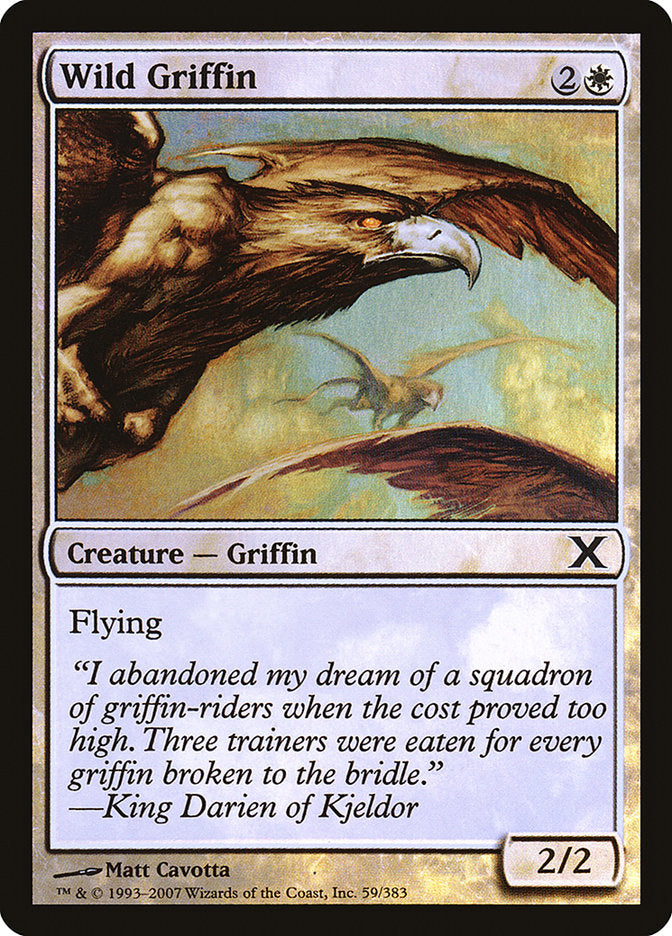 Wild Griffin (Premium Foil) [Tenth Edition] | Jomio and Rueliete's Cards and Comics