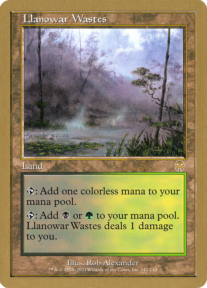 Llanowar Wastes (Jan Tomcani) [World Championship Decks 2001] | Jomio and Rueliete's Cards and Comics