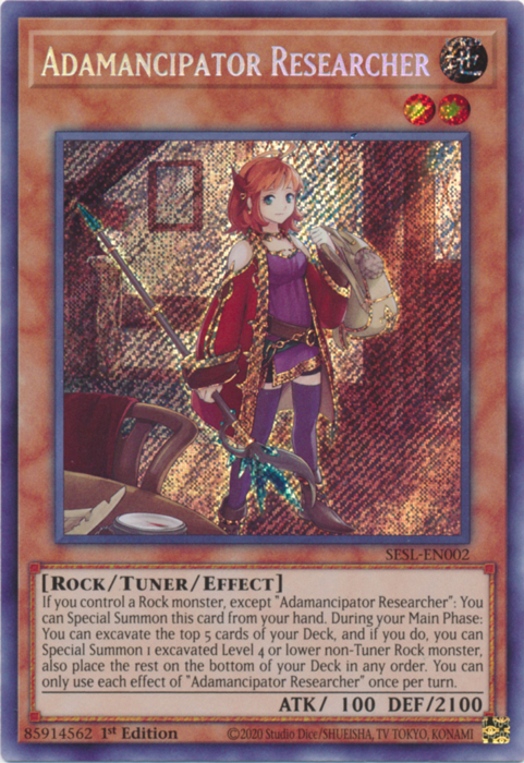 Adamancipator Researcher [SESL-EN002] Secret Rare | Jomio and Rueliete's Cards and Comics