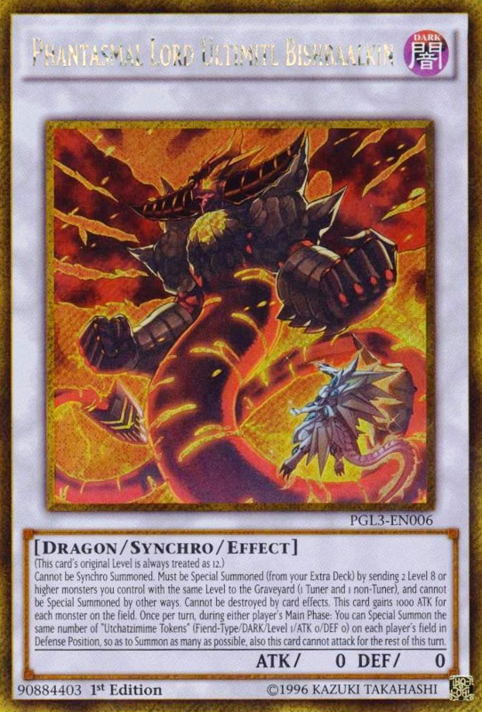 Phantasmal Lord Ultimitl Bishbaalkin [PGL3-EN006] Gold Secret Rare | Jomio and Rueliete's Cards and Comics