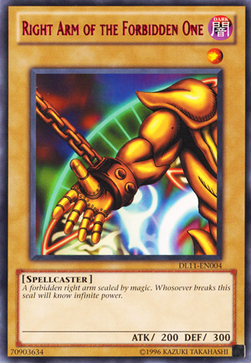 Right Arm of the Forbidden One (Red) [DL11-EN004] Rare | Jomio and Rueliete's Cards and Comics