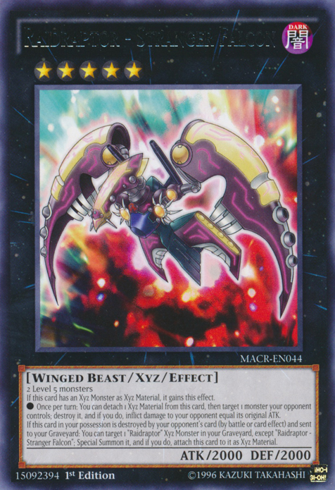 Raidraptor - Stranger Falcon [MACR-EN044] Rare | Jomio and Rueliete's Cards and Comics
