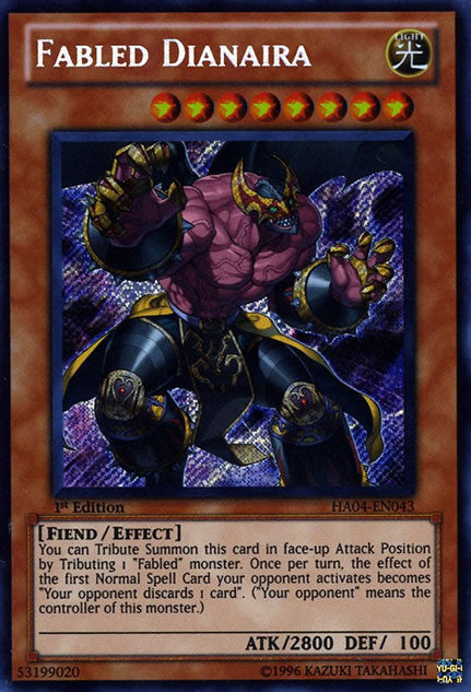 Fabled Dianaira [HA04-EN043] Secret Rare | Jomio and Rueliete's Cards and Comics
