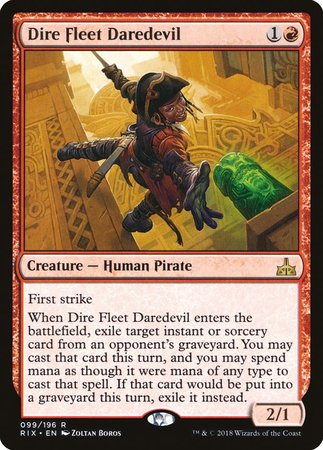 Dire Fleet Daredevil [Rivals of Ixalan] | Jomio and Rueliete's Cards and Comics