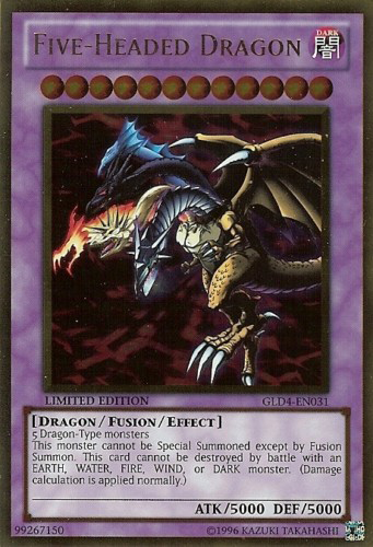Five-Headed Dragon [GLD4-EN031] Gold Rare | Jomio and Rueliete's Cards and Comics