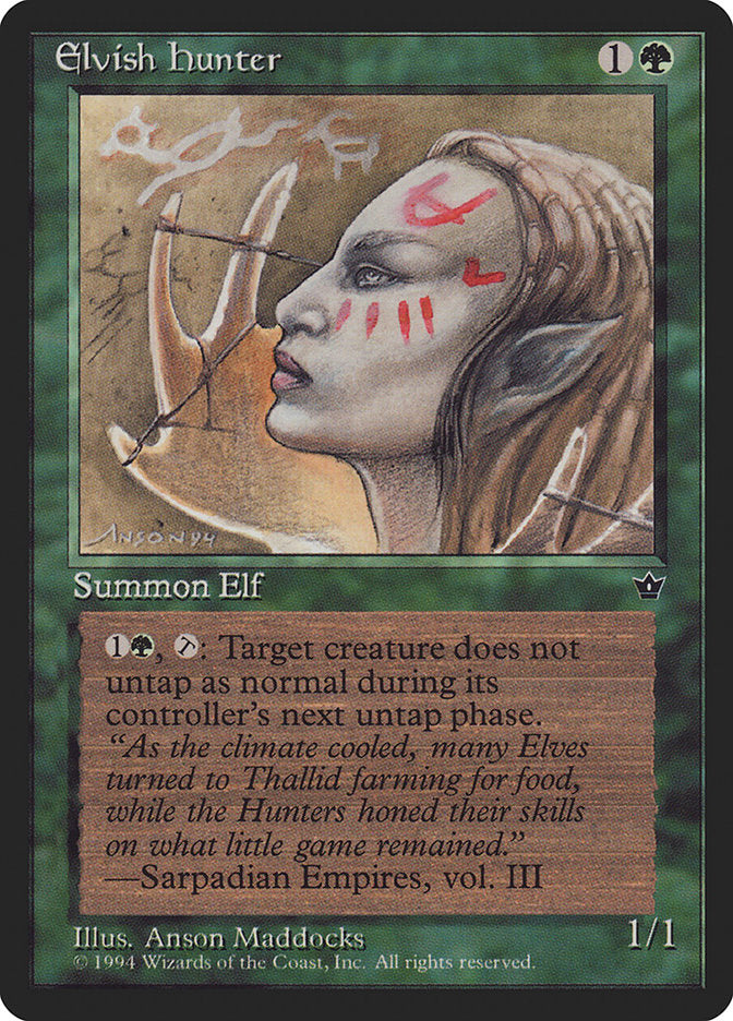 Elvish Hunter (Anson Maddocks) [Fallen Empires] | Jomio and Rueliete's Cards and Comics