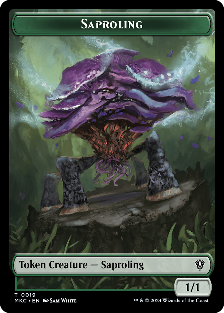 Saproling // Manifest Double-Sided Token [Murders at Karlov Manor Commander Tokens] | Jomio and Rueliete's Cards and Comics