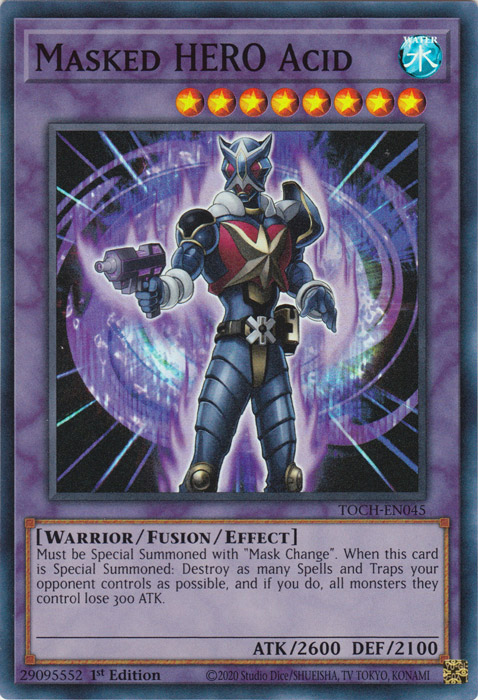 Masked HERO Acid [TOCH-EN045] Super Rare | Jomio and Rueliete's Cards and Comics