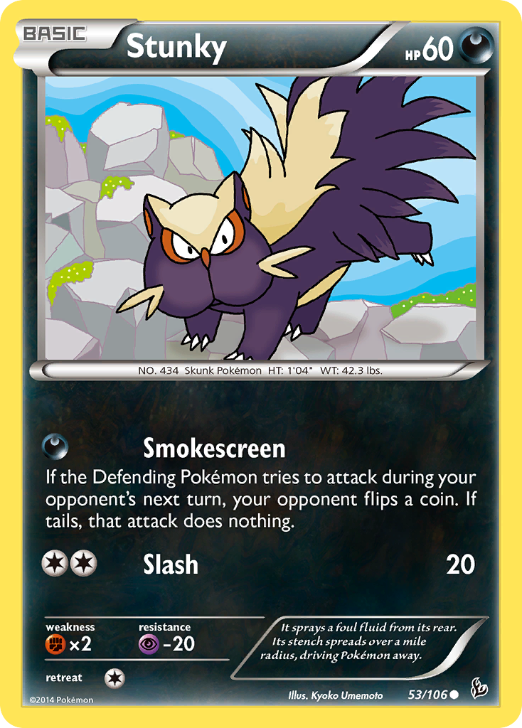 Stunky (53/106) [XY: Flashfire] | Jomio and Rueliete's Cards and Comics