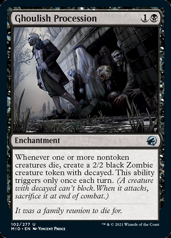 Ghoulish Procession [Innistrad: Midnight Hunt] | Jomio and Rueliete's Cards and Comics
