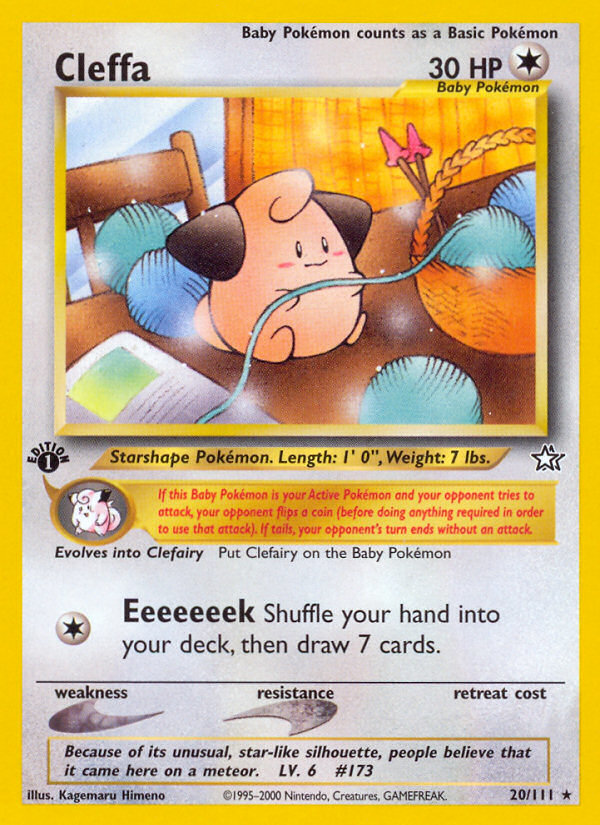 Cleffa (20/111) [Neo Genesis 1st Edition] | Jomio and Rueliete's Cards and Comics