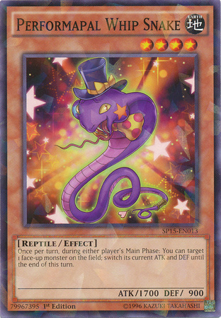 Performapal Whip Snake [SP15-EN013] Shatterfoil Rare | Jomio and Rueliete's Cards and Comics