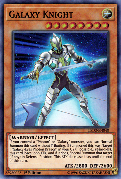 Galaxy Knight [LED3-EN040] Super Rare | Jomio and Rueliete's Cards and Comics