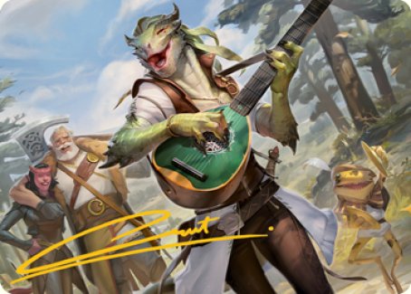 Wandering Troubadour Art Card (Gold-Stamped Signature) [Dungeons & Dragons: Adventures in the Forgotten Realms Art Series] | Jomio and Rueliete's Cards and Comics