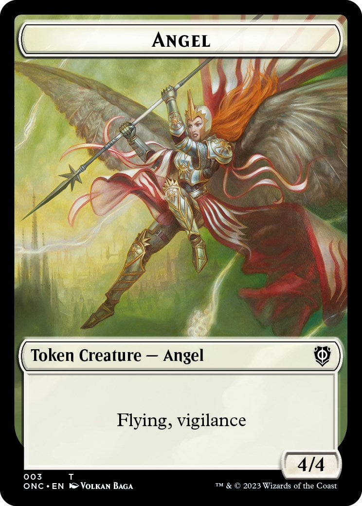Soldier (008) // Angel Double-Sided Token [Phyrexia: All Will Be One Commander Tokens] | Jomio and Rueliete's Cards and Comics