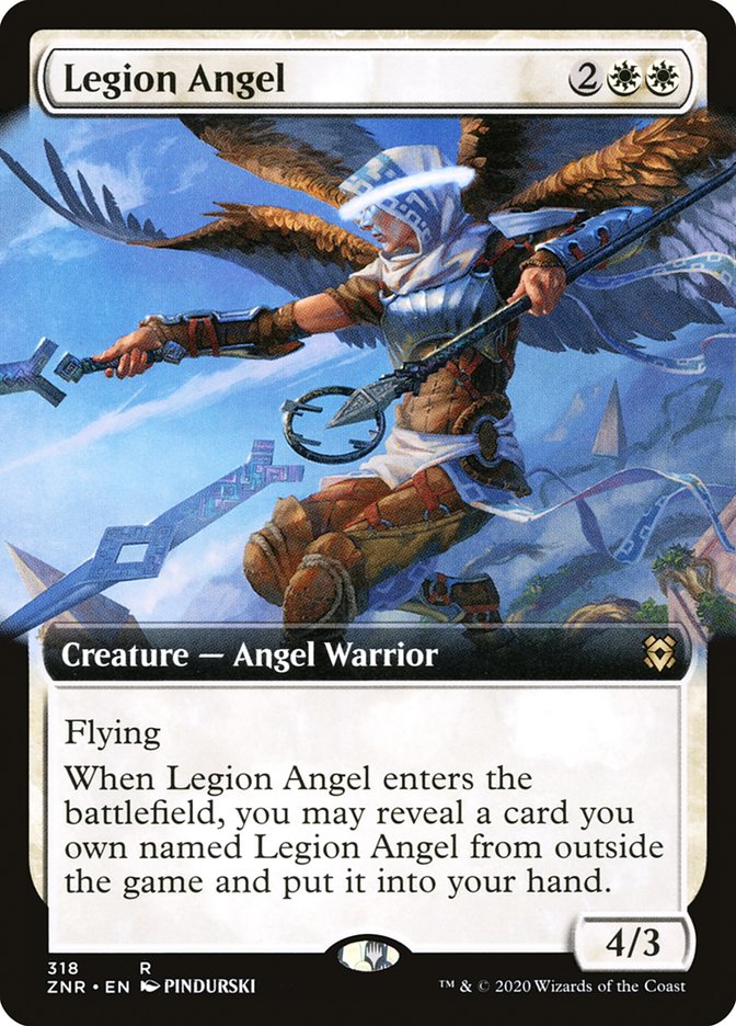 Legion Angel (Extended Art) [Zendikar Rising] | Jomio and Rueliete's Cards and Comics