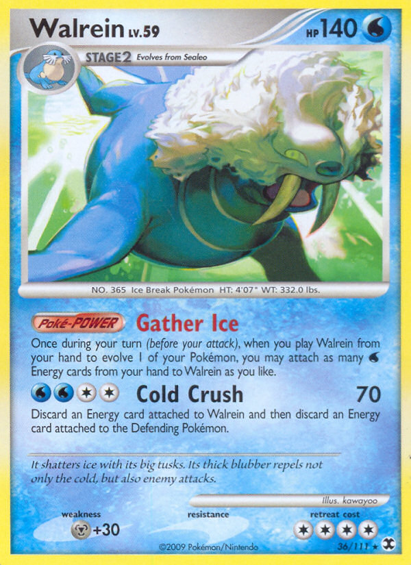 Walrein (36/111) [Platinum: Rising Rivals] | Jomio and Rueliete's Cards and Comics