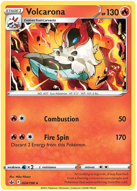 Volcarona (024/198) [Sword & Shield: Chilling Reign] | Jomio and Rueliete's Cards and Comics