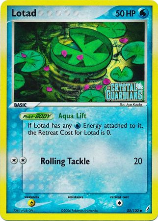Lotad (55/100) (Stamped) [EX: Crystal Guardians] | Jomio and Rueliete's Cards and Comics