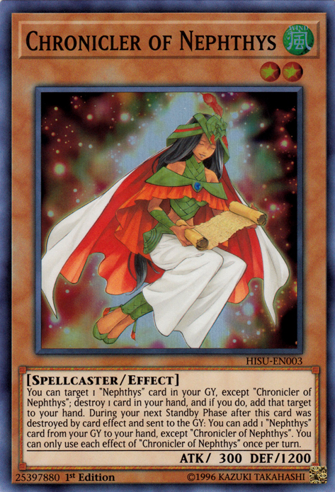 Chronicler of Nephthys [HISU-EN003] Super Rare | Jomio and Rueliete's Cards and Comics
