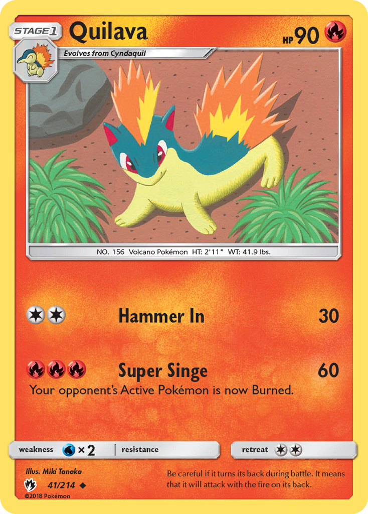 Quilava (41/214) [Sun & Moon: Lost Thunder] | Jomio and Rueliete's Cards and Comics