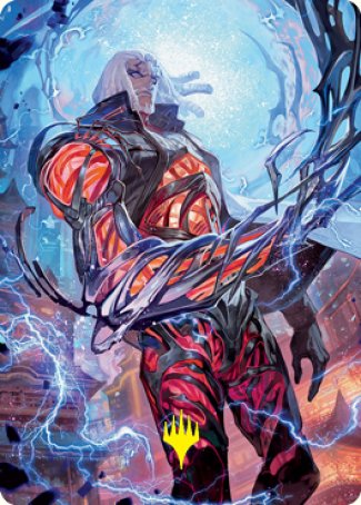 Tezzeret, Betrayer of Flesh Art Card (Gold-Stamped Signature) [Kamigawa: Neon Dynasty Art Series] | Jomio and Rueliete's Cards and Comics