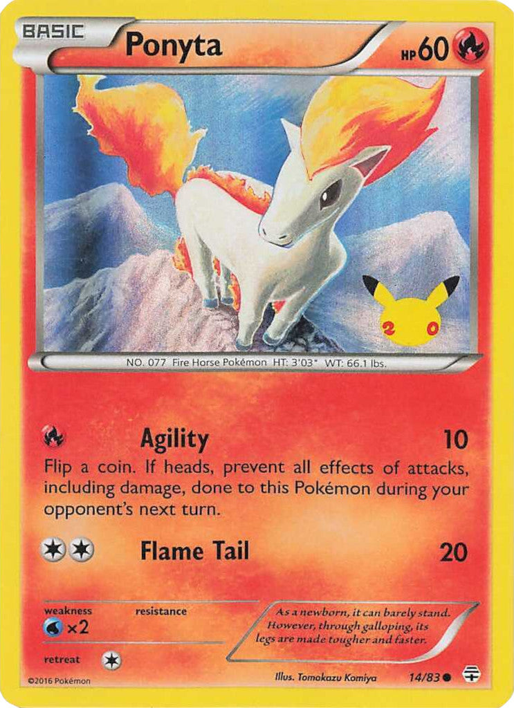 Ponyta (14/83) (20th Anniversary Stamp) [XY: Generations] | Jomio and Rueliete's Cards and Comics