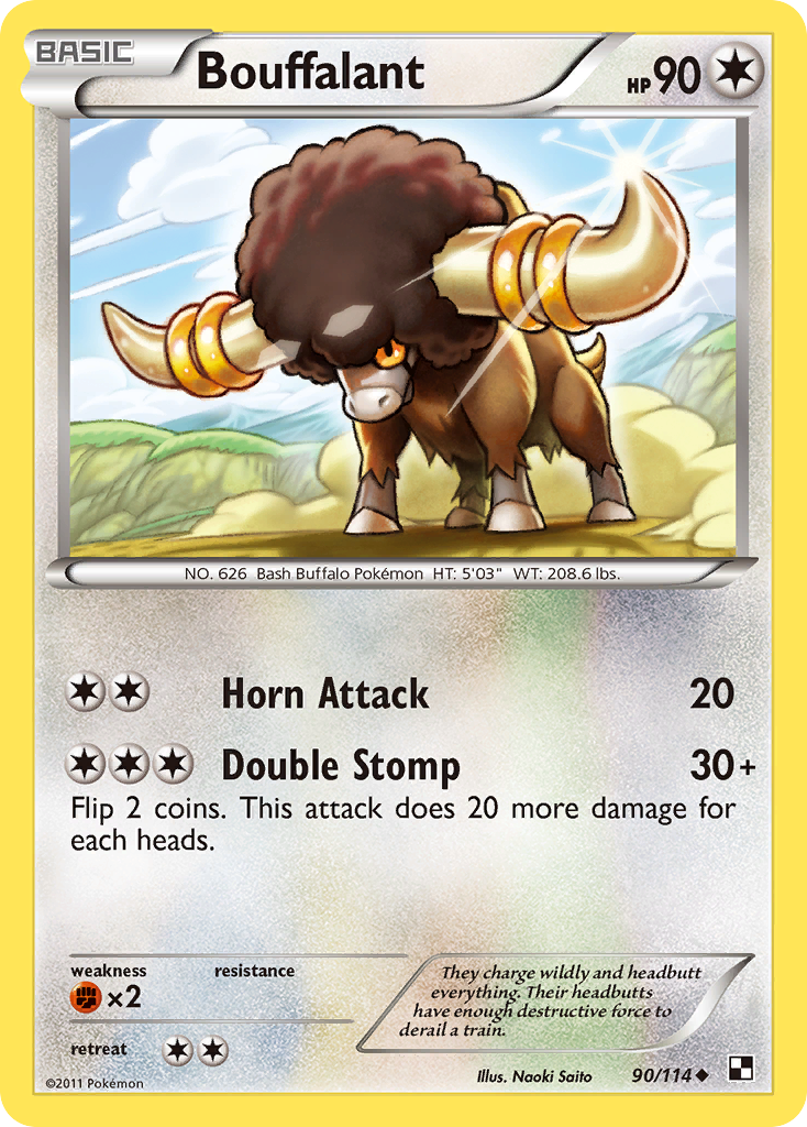 Bouffalant (90/114) [Black & White: Base Set] | Jomio and Rueliete's Cards and Comics