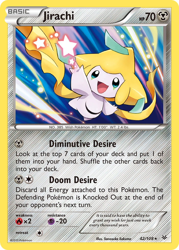 Jirachi (42/108) [XY: Roaring Skies] | Jomio and Rueliete's Cards and Comics