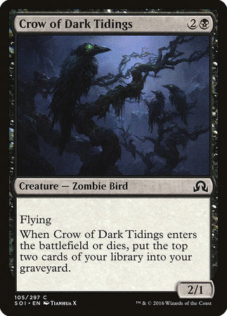 Crow of Dark Tidings [Shadows over Innistrad] | Jomio and Rueliete's Cards and Comics