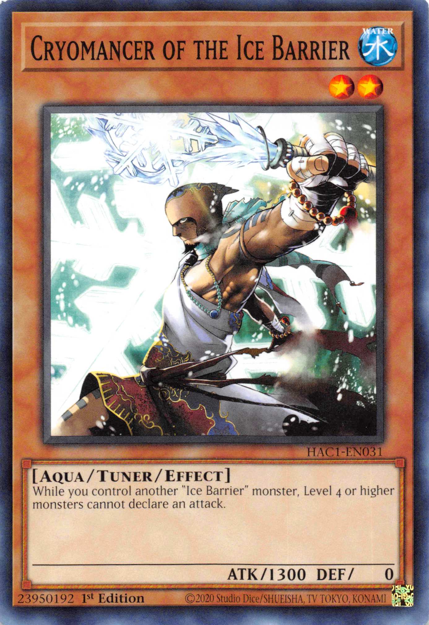 Cryomancer of the Ice Barrier [HAC1-EN031] Common | Jomio and Rueliete's Cards and Comics