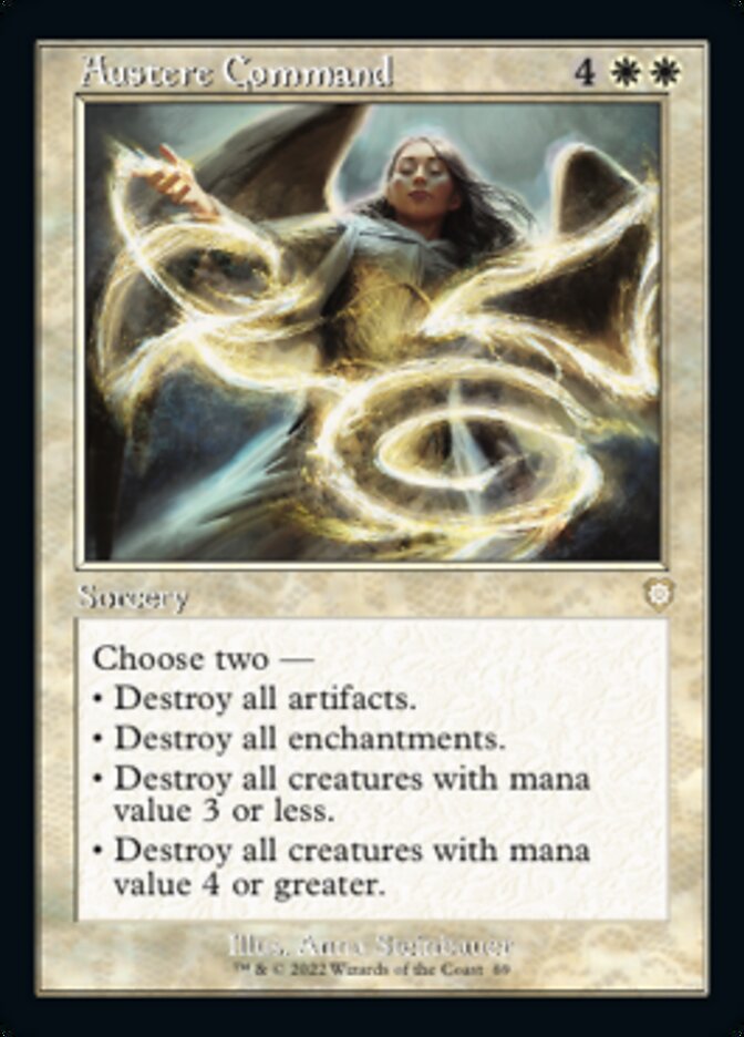 Austere Command (Retro) [The Brothers' War Commander] | Jomio and Rueliete's Cards and Comics
