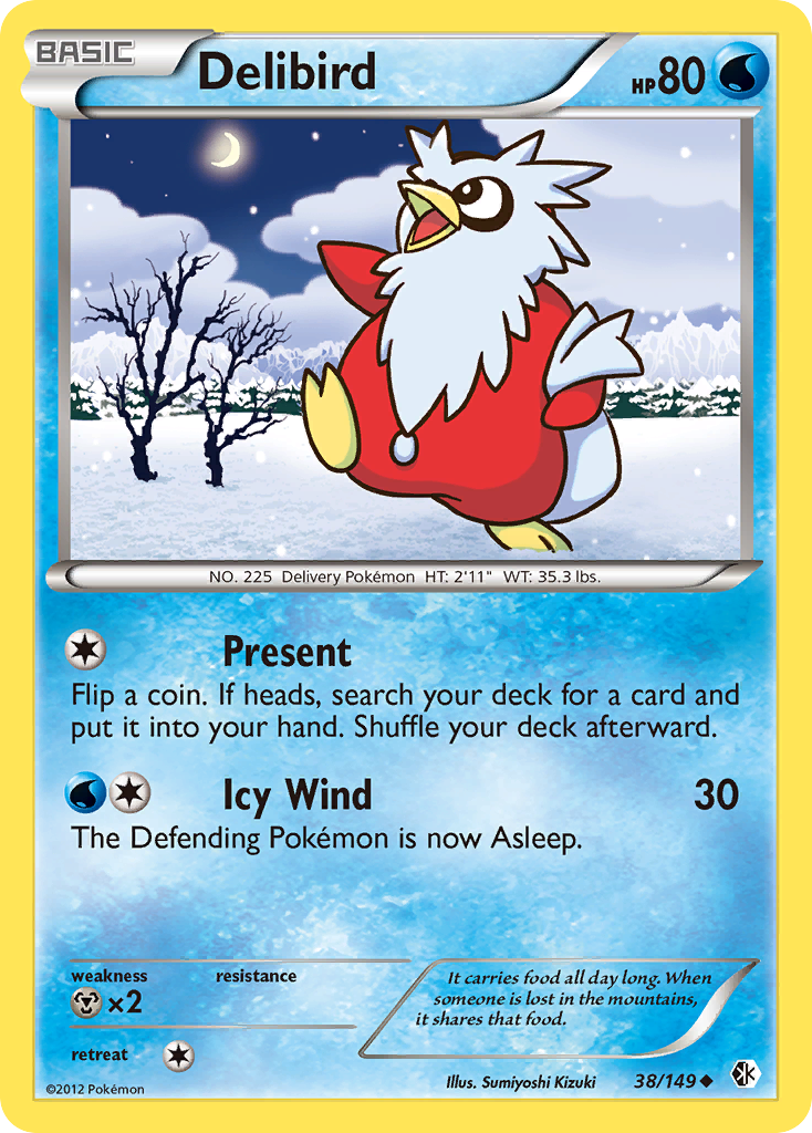 Delibird (38/149) [Black & White: Boundaries Crossed] | Jomio and Rueliete's Cards and Comics