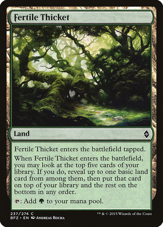 Fertile Thicket [Battle for Zendikar] | Jomio and Rueliete's Cards and Comics