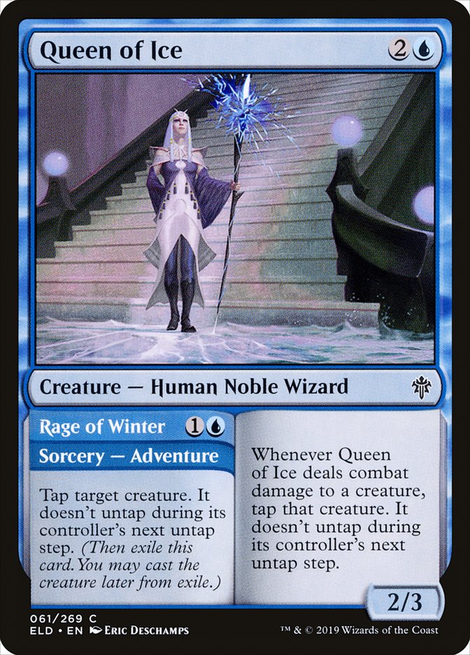 Queen of Ice // Rage of Winter [Throne of Eldraine] | Jomio and Rueliete's Cards and Comics