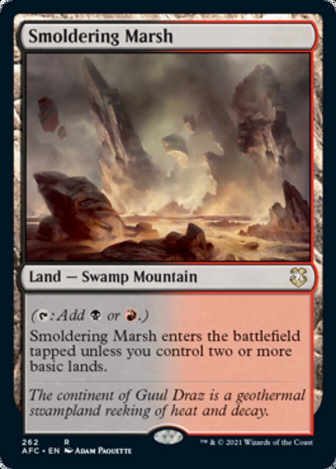 Smoldering Marsh [Dungeons & Dragons: Adventures in the Forgotten Realms Commander] | Jomio and Rueliete's Cards and Comics