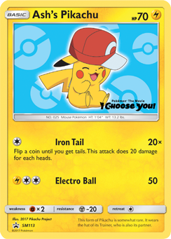Ash's Pikachu (SM113) [Sun & Moon: Black Star Promos] | Jomio and Rueliete's Cards and Comics